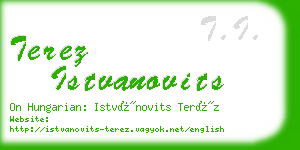 terez istvanovits business card